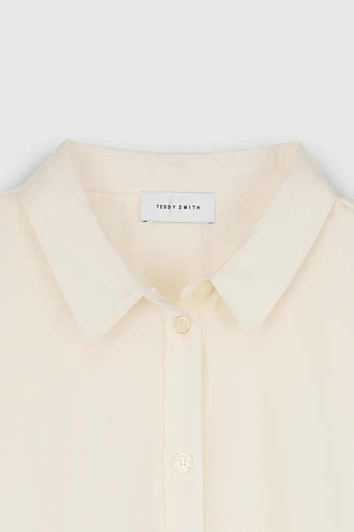 Teddy Smith Chemise manches courtes en viscose C-ELLIE MIDDLE WHITE MIDDLEWHITE Best Sale