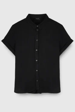 Teddy Smith Chemise manches courtes en viscose C-ELLIE NOIR Clearance