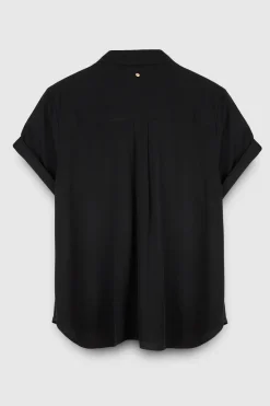 Teddy Smith Chemise manches courtes en viscose C-ELLIE NOIR Clearance