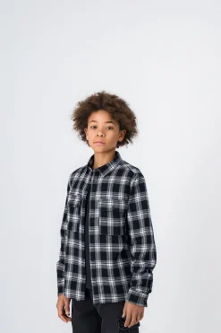 Teddy Smith Chemise manches longues à carreaux BILLY ML JR CHARBON Store