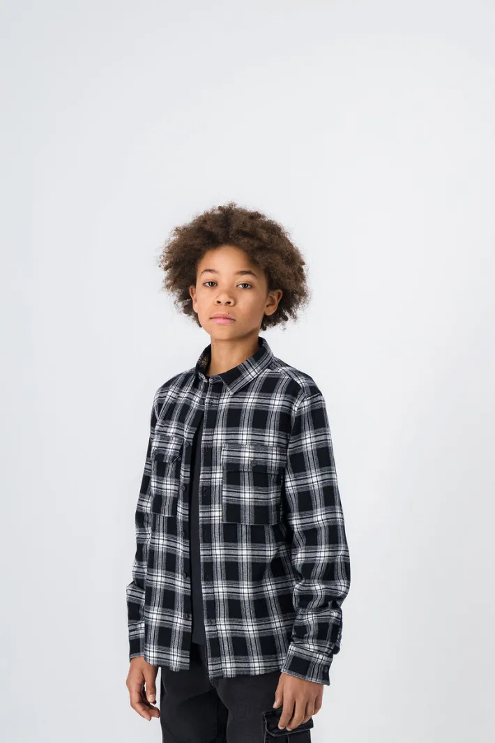 Teddy Smith Chemise manches longues à carreaux BILLY ML JR CHARBON Store
