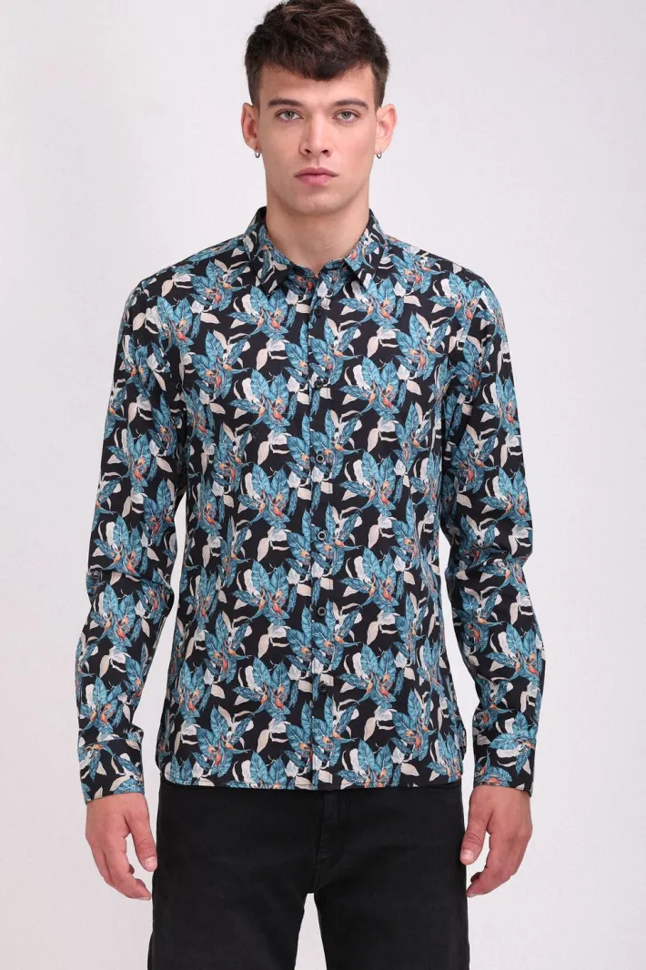 Teddy Smith Chemise manches longues CARTON ML CHARBON FLOWER CHARBONFLOWER Online
