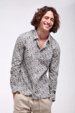 Teddy Smith Chemise manches longues CARTON ML NATUREL/FLORAL Store
