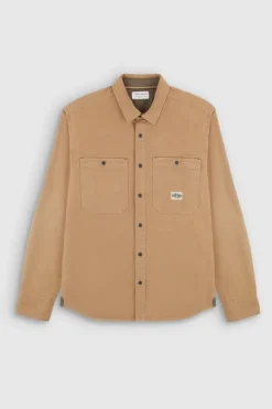 Teddy Smith Chemise manches longues en twill TRENT ML MOKA BEIGE MOKABEIGE Best