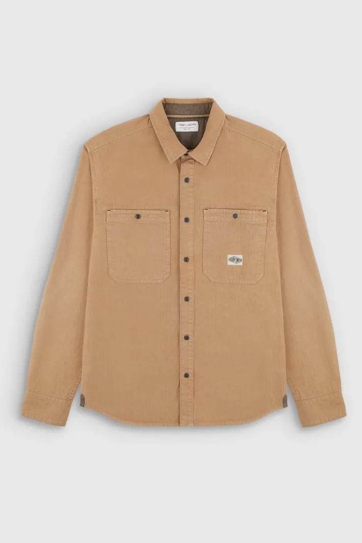 Teddy Smith Chemise manches longues en twill TRENT ML MOKA BEIGE MOKABEIGE Best