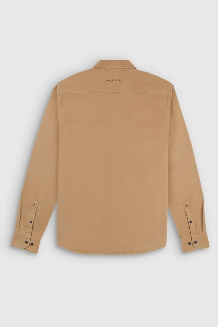 Teddy Smith Chemise manches longues en twill TRENT ML MOKA BEIGE MOKABEIGE Best
