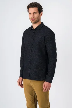 Teddy Smith Chemise manches longues en velours CARTON VELVET ML DARK NAVY Online