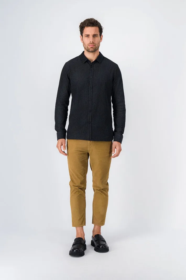 Teddy Smith Chemise manches longues en velours CARTON VELVET ML DARK NAVY Online