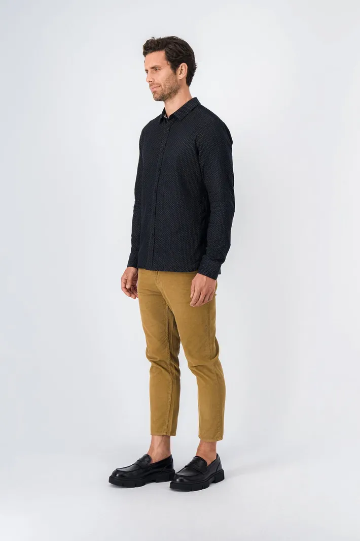 Teddy Smith Chemise manches longues en velours CARTON VELVET ML DARK NAVY Online