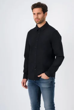 Teddy Smith Chemise manches longues en twill SILVER ML CHARBON Clearance