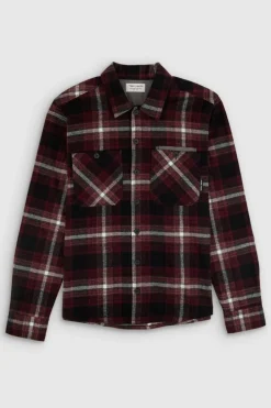 Teddy Smith Chemise manches longues flanelle à carreaux TURNEL ML SCARLET RED SCARLETRED Shop
