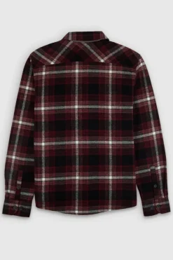 Teddy Smith Chemise manches longues flanelle à carreaux TURNEL ML SCARLET RED SCARLETRED Shop
