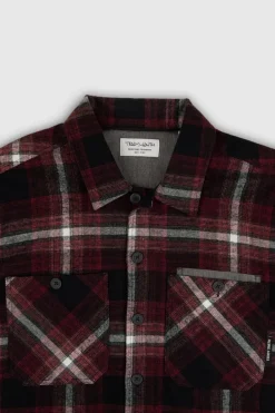 Teddy Smith Chemise manches longues flanelle à carreaux TURNEL ML SCARLET RED SCARLETRED Shop