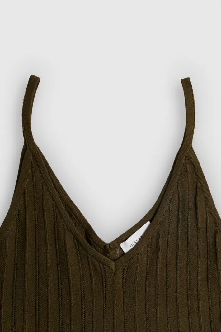 Teddy Smith Débardeur en maille ajourée D-THALIS SWEET JUNGLE SWEETJUNGLE Discount