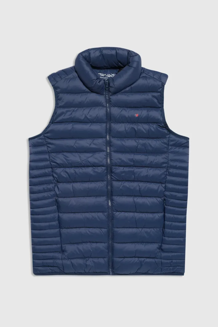 Teddy Smith Doudoune sans manches col montant B-TERRY METAL BLUE METALBLUE Fashion