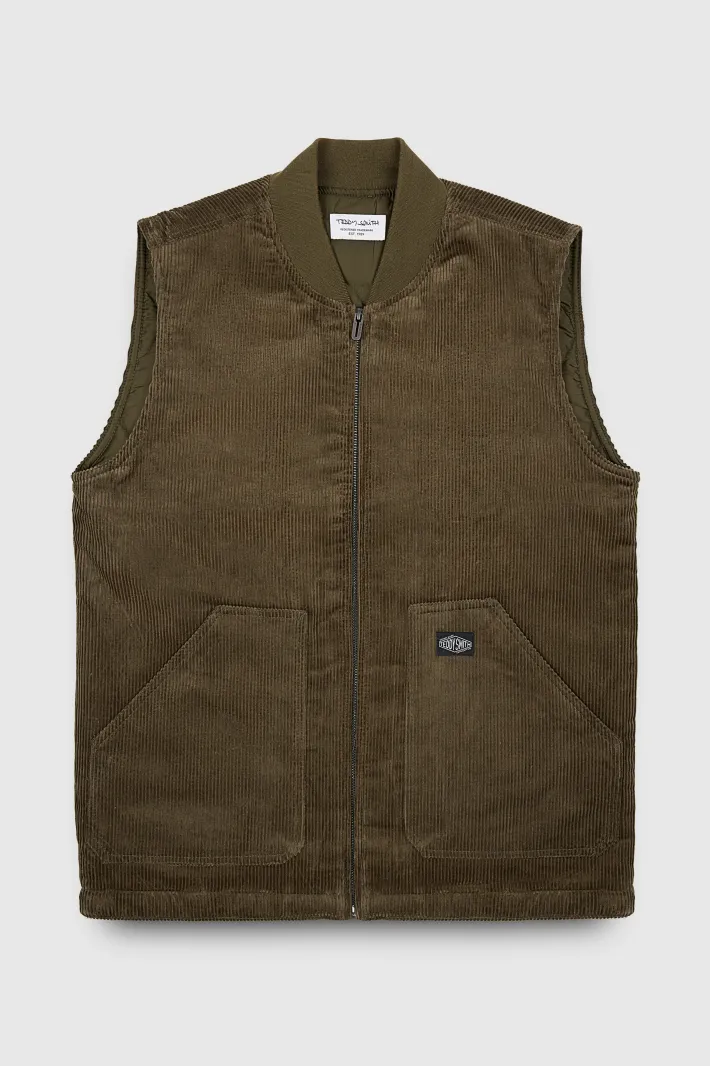 Teddy Smith Gilet G-AMERY ZIP MILITARY KAKI MILITARYKAKI Cheap