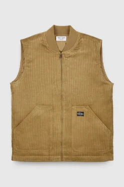 Teddy Smith Gilet G-AMERY ZIP WORKER BEIGE WORKERBEIGE Hot