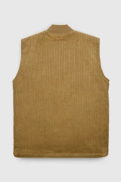 Teddy Smith Gilet G-AMERY ZIP WORKER BEIGE WORKERBEIGE Hot