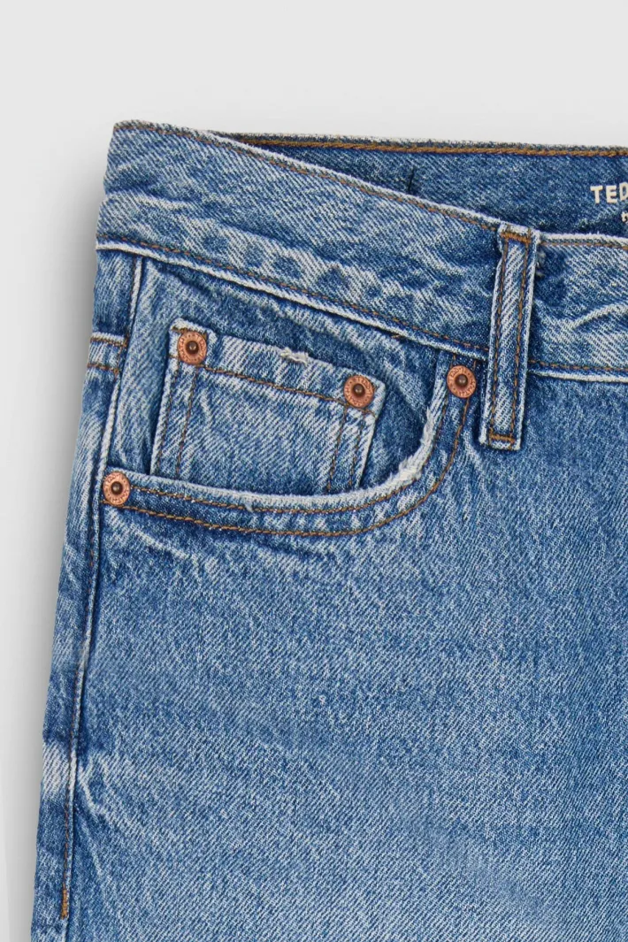 Teddy Smith Jean coupe 5 poches DAD PANT JR VINTAGE/INDIGO Shop