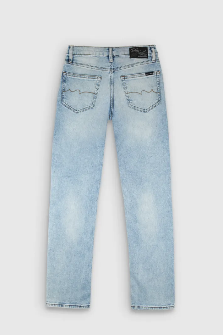 Teddy Smith Jean coupe 5 poches SLIM BOY JR BLEACHED Shop