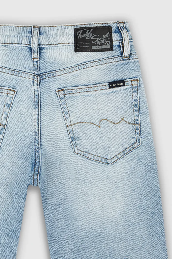 Teddy Smith Jean coupe 5 poches SLIM BOY JR BLEACHED Shop