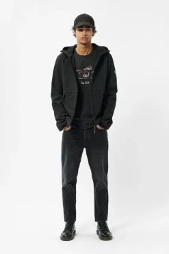 Teddy Smith Jean coupe décontractée DAD CROPPED BLACK USED BLACKUSED New