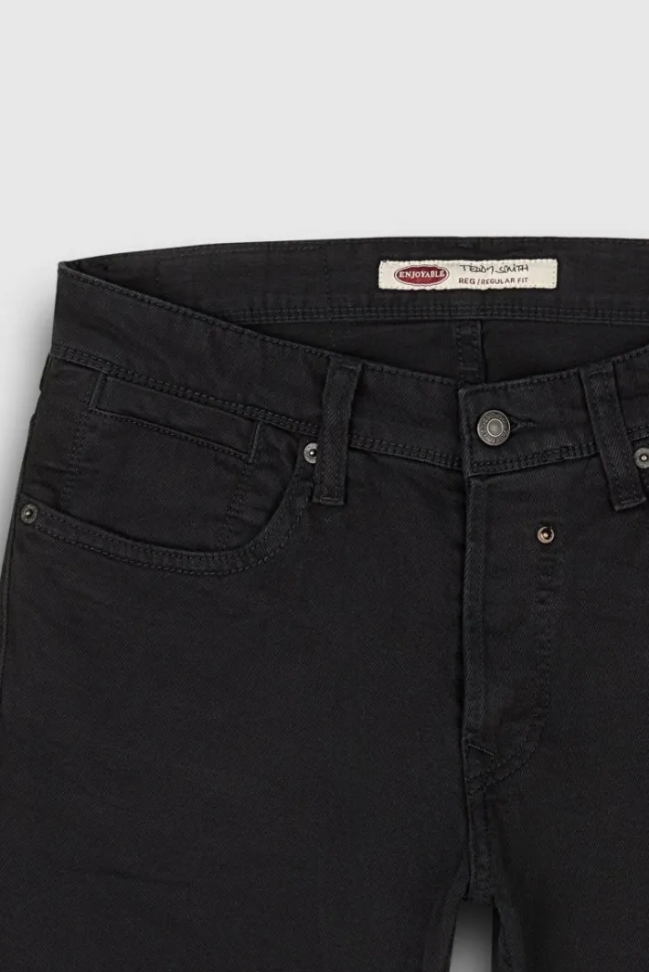Teddy Smith Jean coupe droite REG longueur 32 NOIR Clearance