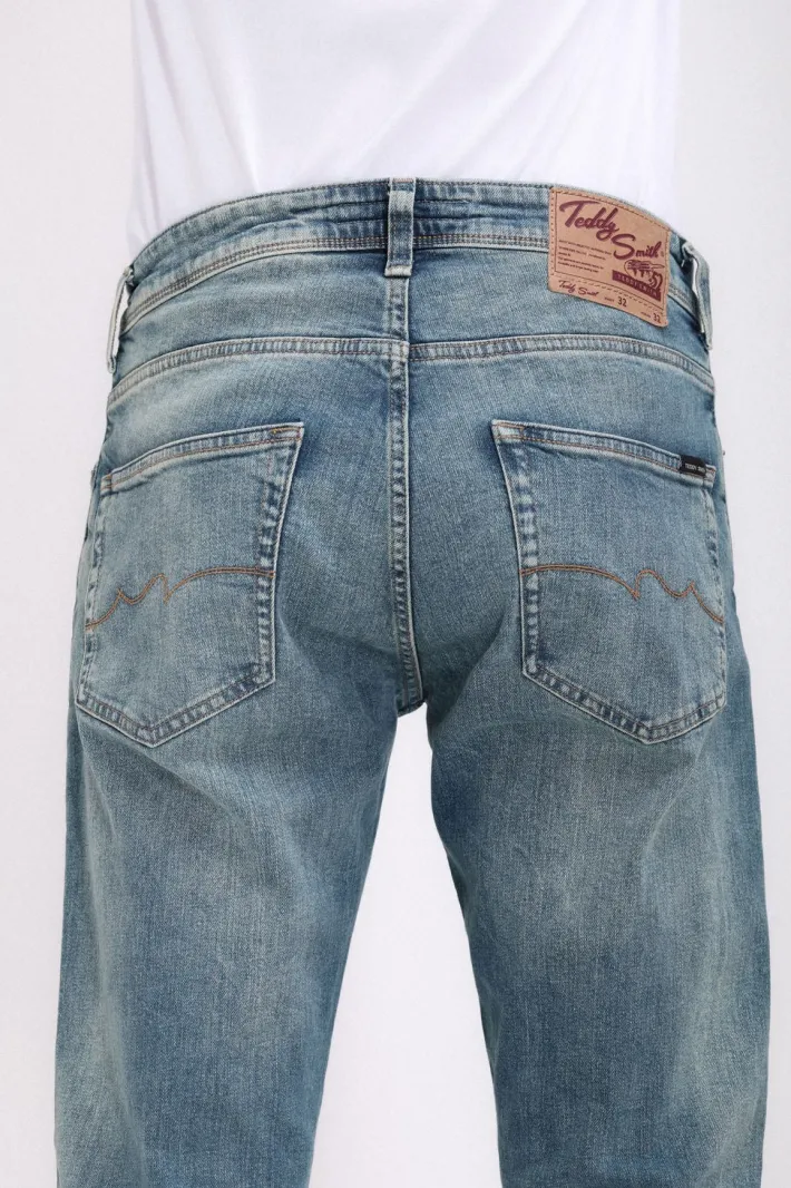 Teddy Smith Jean coupe droite REG Longueur 34 VINTAGE/INDIGO Shop