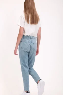 Teddy Smith Jean denim coupe 5 poches mom P-MOM FRIPP/INDIGO CLAIR Cheap
