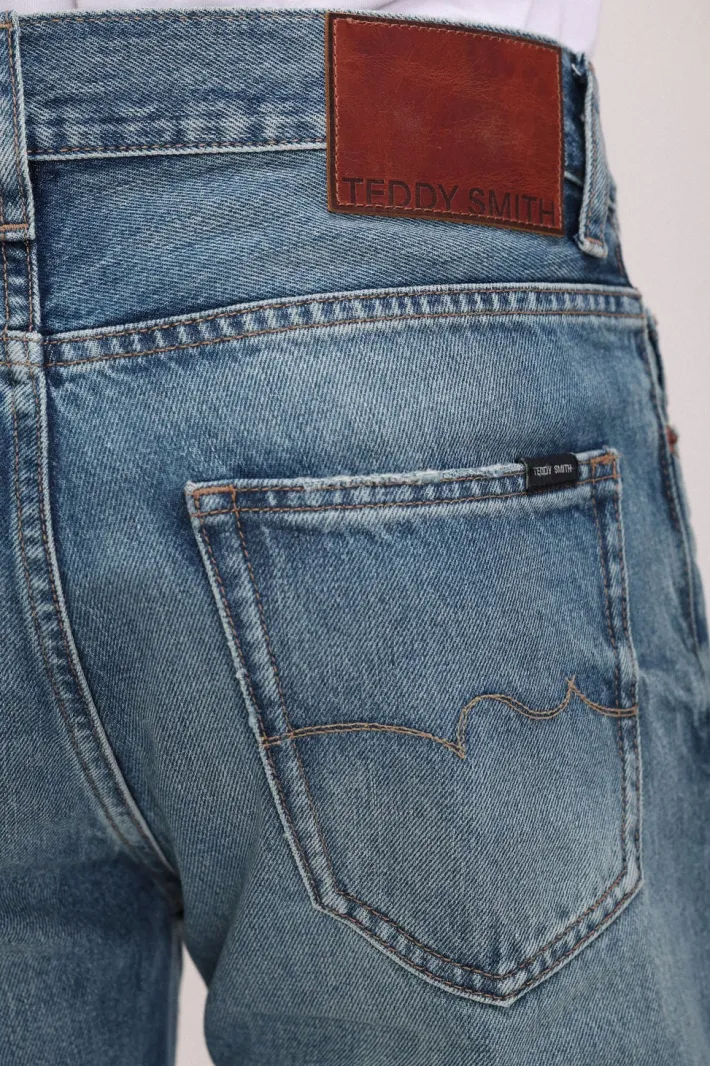 Teddy Smith Jean denim coupe regular slim ROCK MUST VINTAGE/INDIGO Cheap