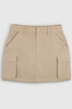 Teddy Smith Jupe courte taille haute J-STAY CARGO BEIGE Hot