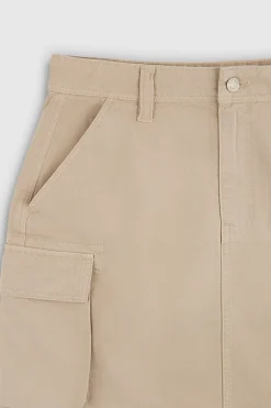 Teddy Smith Jupe courte taille haute J-STAY CARGO BEIGE Hot
