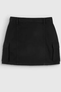 Teddy Smith Jupe courte taille haute J-STAY CARGO NOIR Hot
