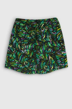 Teddy Smith Jupe en crêpe de viscose J-BACH NOIR PRINT New