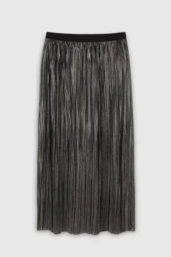 Teddy Smith Jupe J-PLIZ NOIR/FOILED SILVER Store