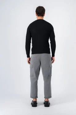 Teddy Smith Pantalon cargo ACHILLE CARGO GRIS CHINE MOYEN New