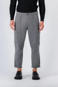 Teddy Smith Pantalon cargo ACHILLE CARGO GRIS CHINE MOYEN New
