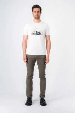 Teddy Smith Pantalon chino coupe slim PALLAS CHINO SW TURBULENCE KAKI TURBULENCEKAKI Clearance