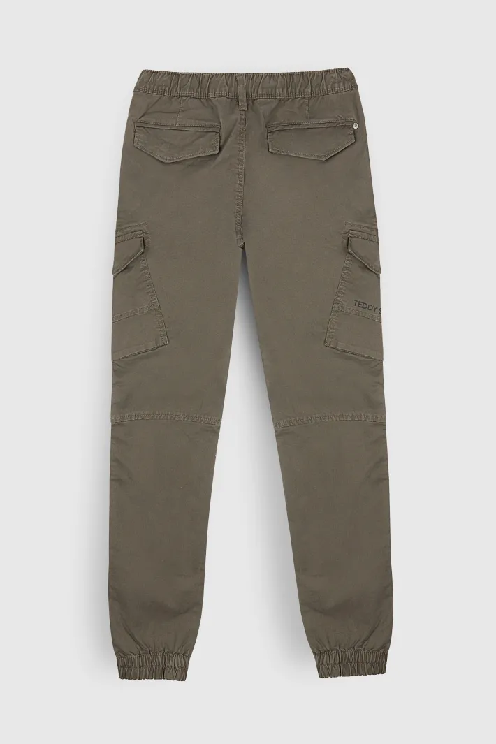 Teddy Smith Pantalon coupe cargo bas resserré P-MURRAY CARGO KAKI BELUGA KAKIBELUGA Clearance