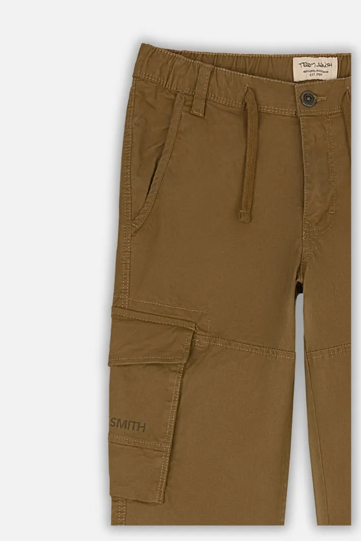 Teddy Smith Pantalon coupe cargo bas resserré P-MURRAY CARGO CHATAIN Hot