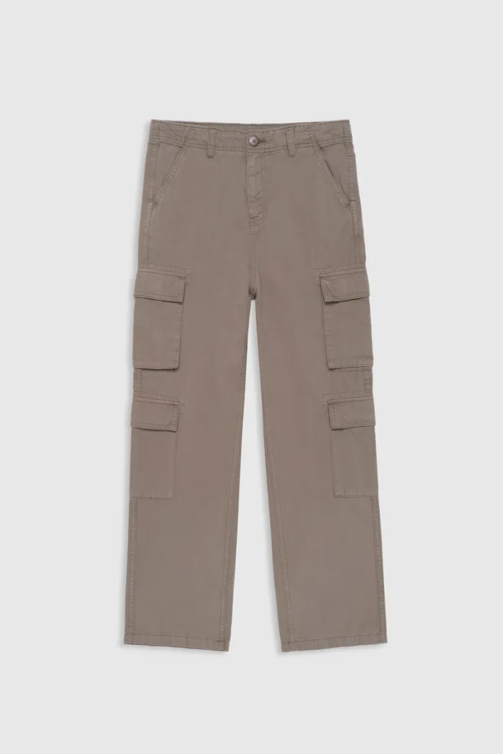 Teddy Smith Pantalon coupe cargo taille haute P-LUCKY CARGO JR SWEET JUNGLE Store