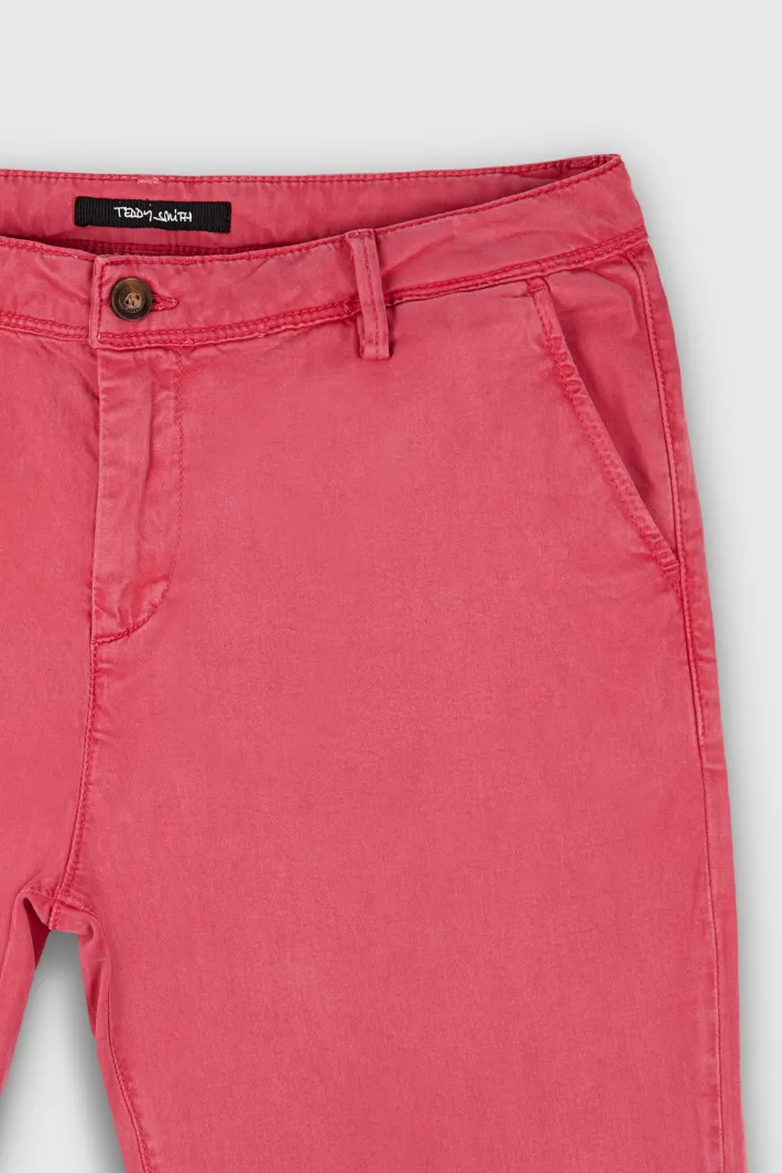 Teddy Smith Pantalon coupe chino slim P-NINA CHINO JAFFY PINK JAFFYPINK Best