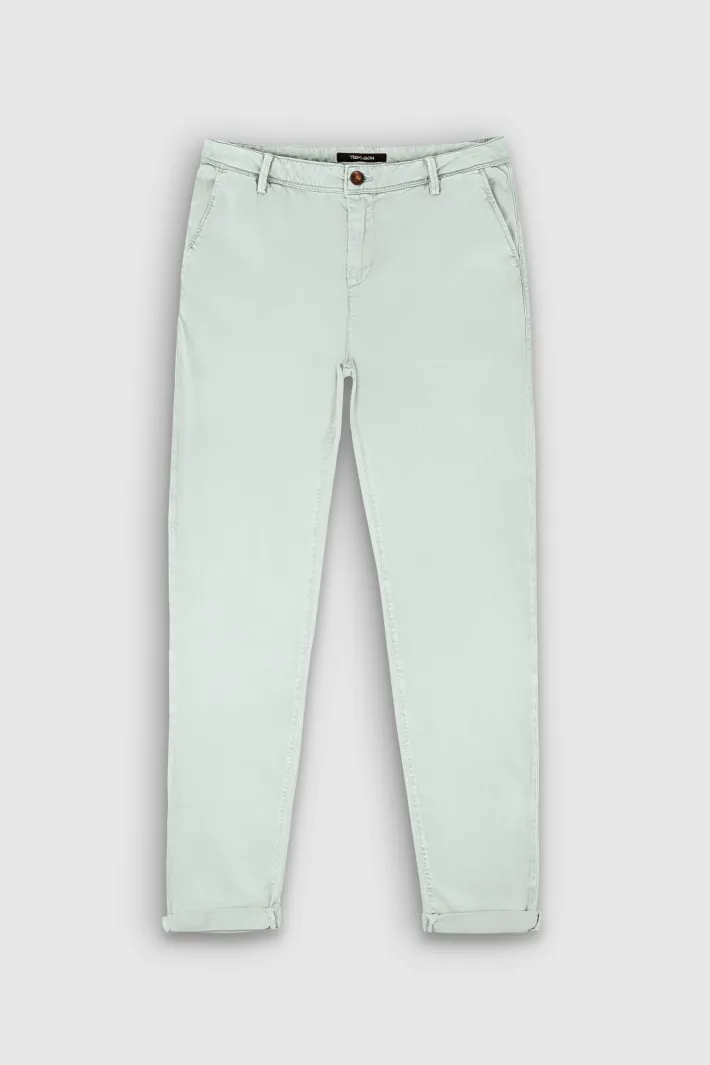Teddy Smith Pantalon coupe chino slim P-NINA CHINO STONE MINT STONEMINT Fashion