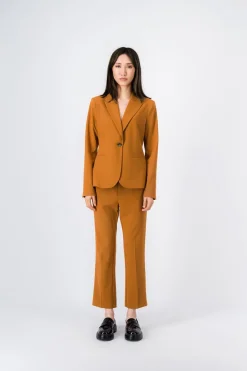 Teddy Smith Pantalon coupe slim cropped MILORD BISTRETCH CAMEL WOOD Best