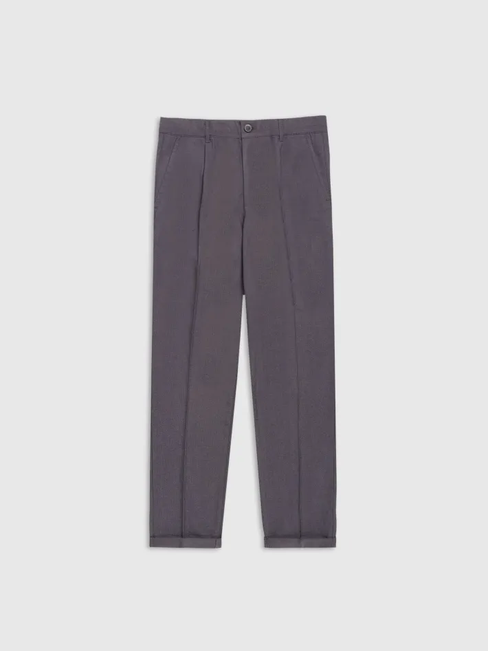 Teddy Smith Pantalon coupe slim KINGSMAN PLI CHARBON Clearance