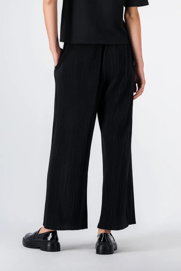 Teddy Smith Pantalon fluide plissé PEARL NOIR Discount