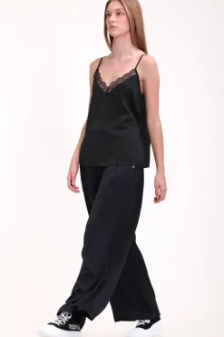 Teddy Smith Pantalon fluide satiné P-SOULINDA DARK NAVY Hot