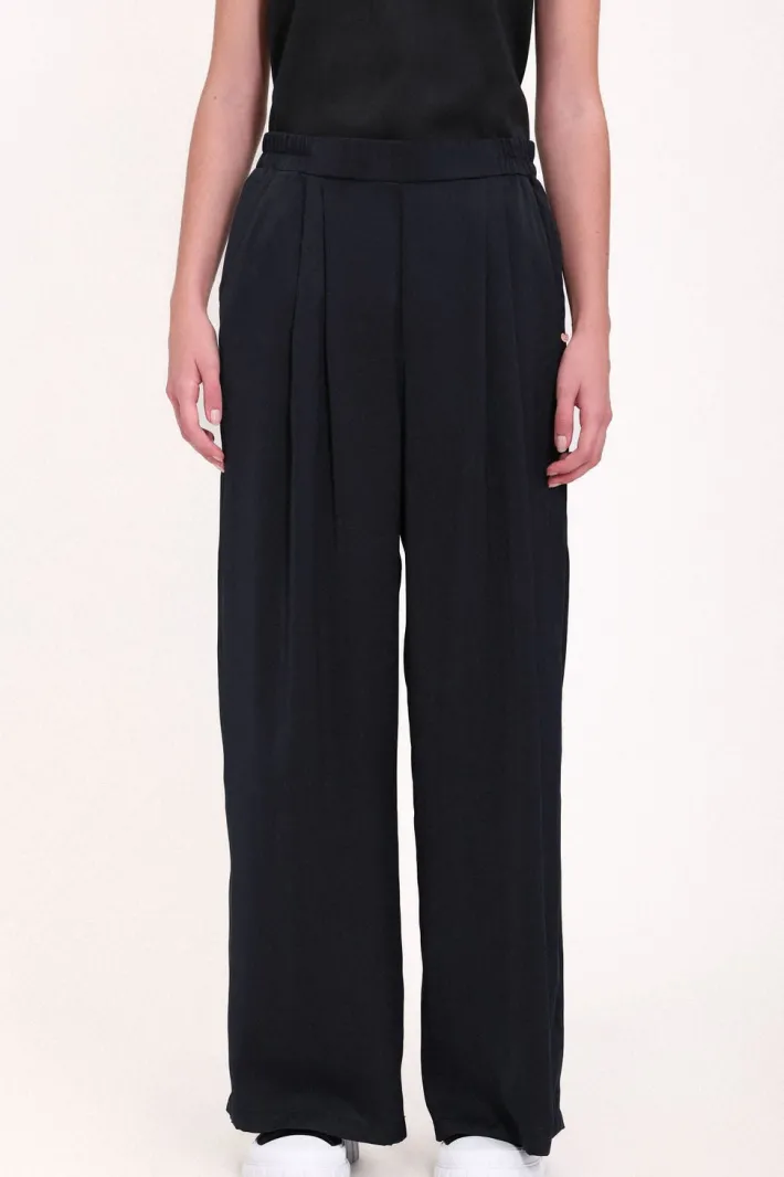 Teddy Smith Pantalon fluide satiné P-SOULINDA DARK NAVY Hot