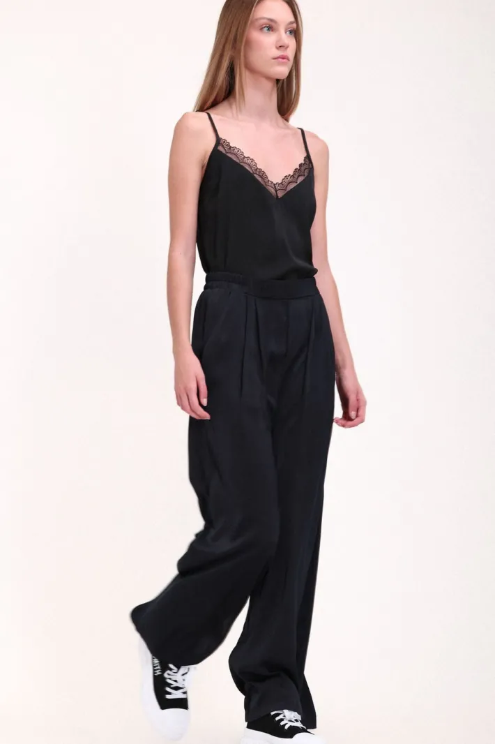 Teddy Smith Pantalon fluide satiné P-SOULINDA DARK NAVY Hot
