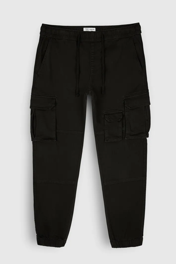 Teddy Smith Pantalon P-DAVIS CARGO CHARBON Outlet